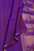 Exquisite Purple Handloom Kanjeevaram Silk Saree - Luxurion World