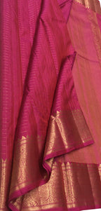 Pink Handloom Kanjeevaram Pure Silk Saree - Luxurion World