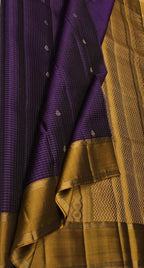 Blue Handloom Kanjeevaram Pure Silk Saree - Luxurion World