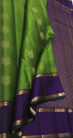 Green Handloom Kanjeevaram Pure Silk Saree - Luxurion World