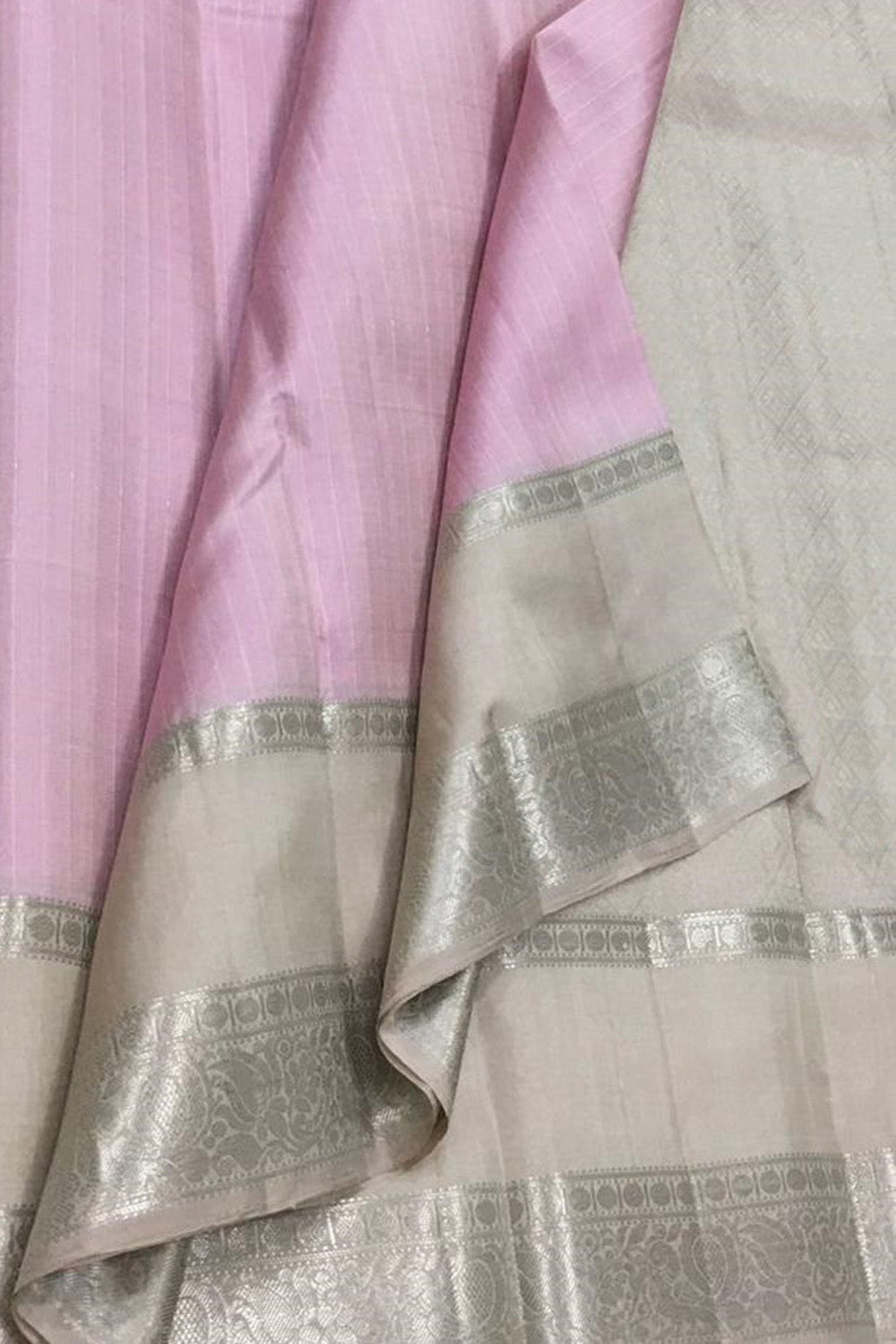 Pink Handloom Kanjeevaram Pure Silk Saree - Luxurion World