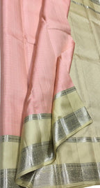 Pink Handloom Kanjeevaram Pure Silk Saree - Luxurion World