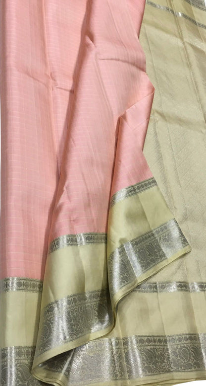 Pink Handloom Kanjeevaram Pure Silk Saree - Luxurion World