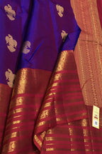Purple Handloom Kanjeevaram Pure Silk Saree