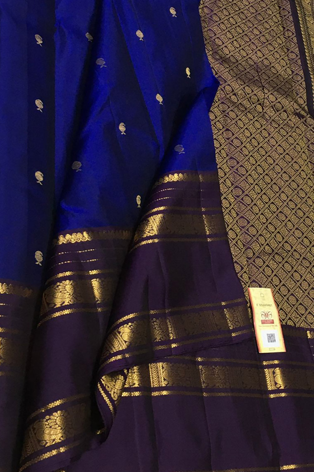 Blue Handloom Kanjeevaram Pure Silk Saree