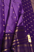 Purple Handloom Kanjeevaram Pure Silk Saree