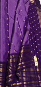 Purple Handloom Kanjeevaram Pure Silk Saree