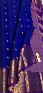 Blue Handloom Kanjeevaram Pure Silk Saree