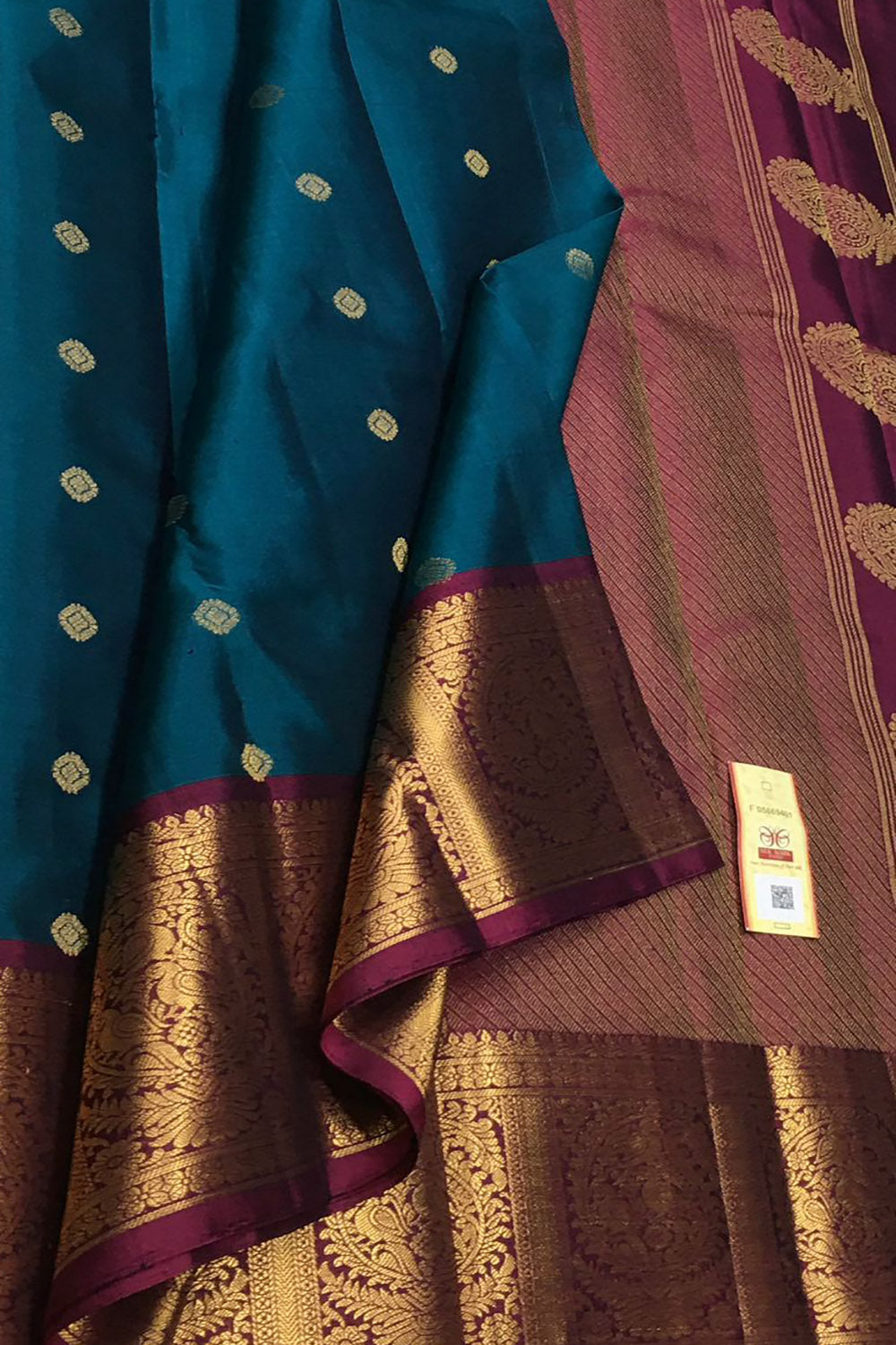 Blue Handloom Kanjeevaram Pure Silk Saree