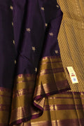 Purple Handloom Kanjeevaram Pure Silk Saree