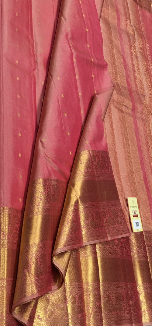 Pink Handloom Kanjeevaram Pure Silk Saree