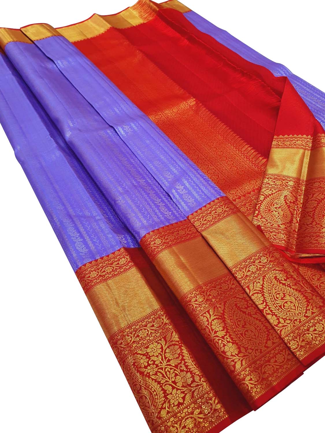 Exquisite Purple Kanjeevaram Handloom Silk Saree - Pure Elegance - Luxurion World