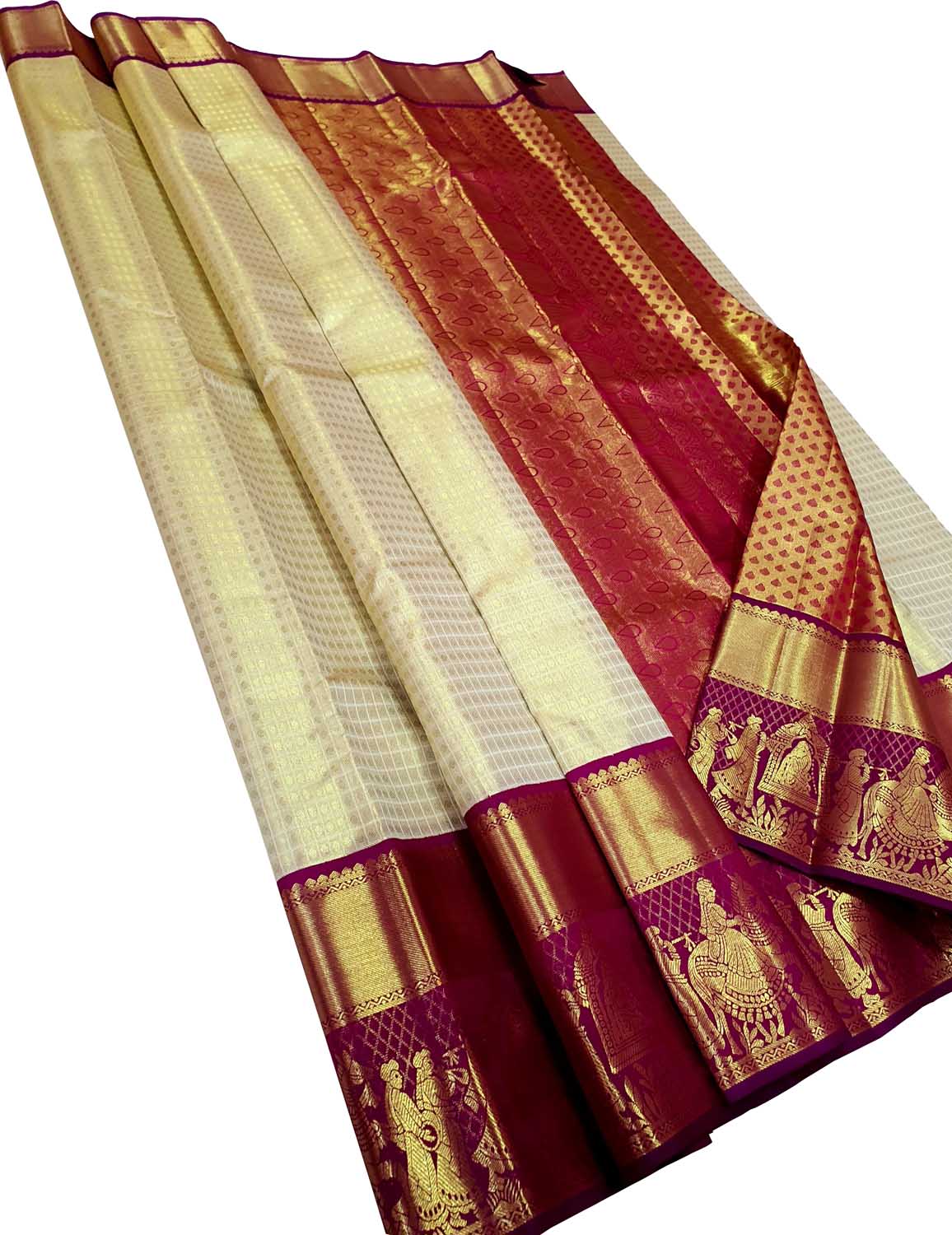Pastel Kanjeevaram Silk Saree: Handloom Elegance - Luxurion World