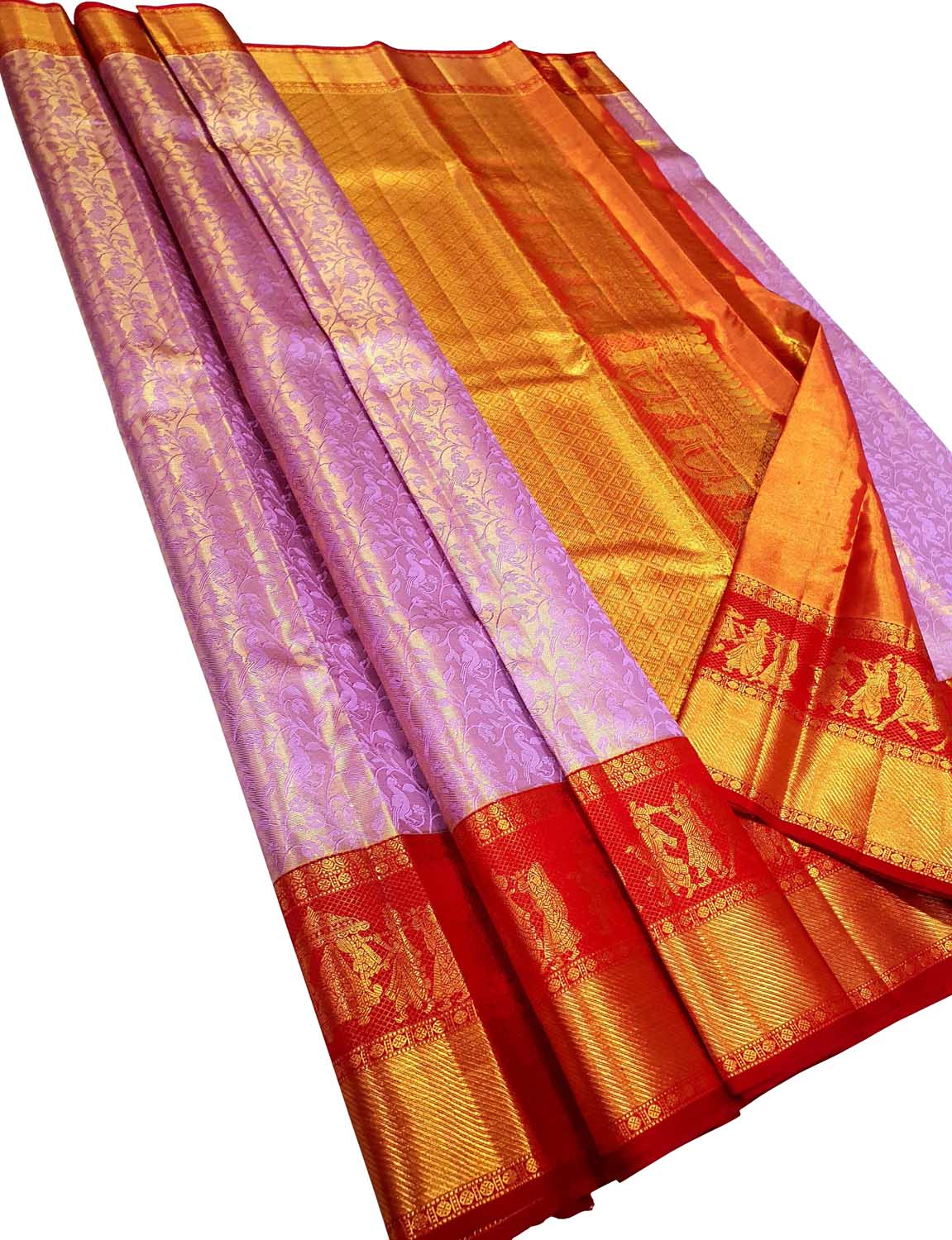 Exquisite Pink Kanjeevaram Silk Saree - Handloom Beauty - Luxurion World