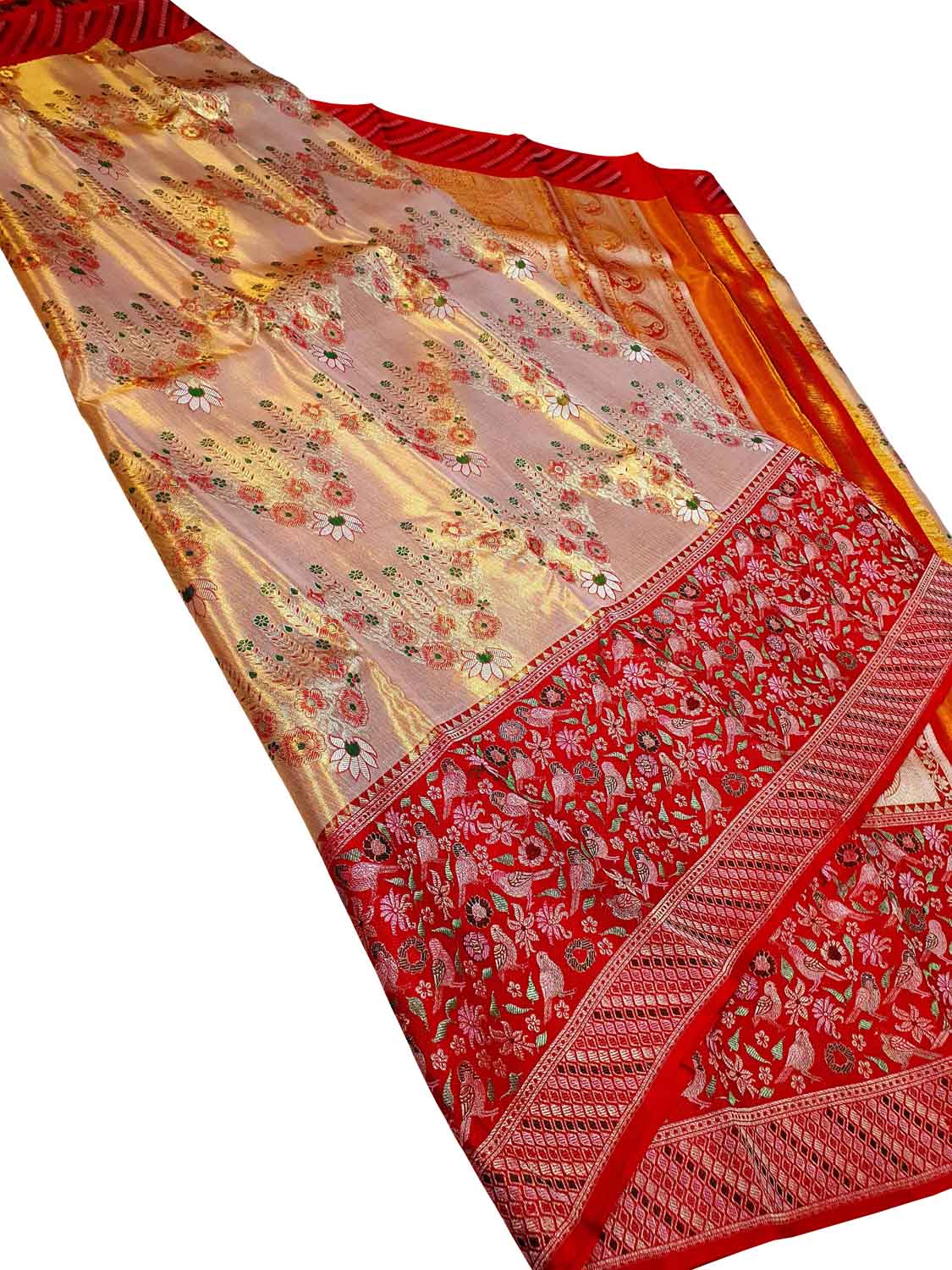 Exquisite Multicolor Kanjeevaram Handloom Pure Silk Saree - Luxurion World