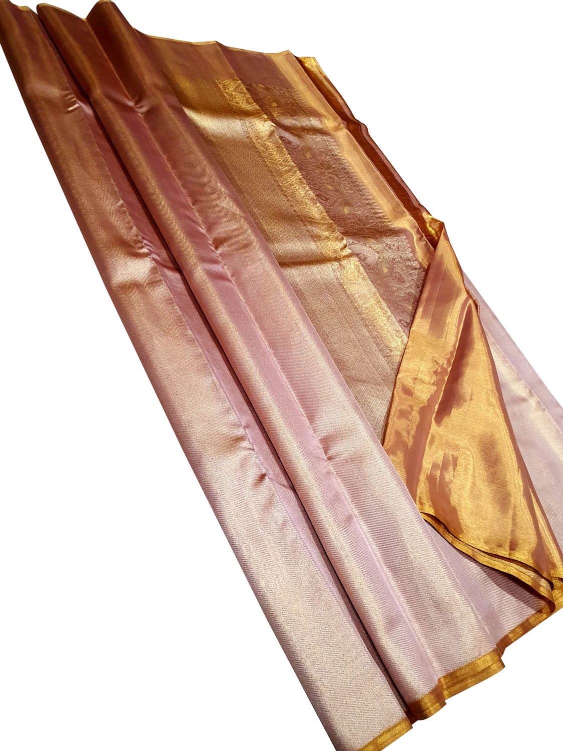 Exquisite Pink Kanjeevaram Handloom Pure Tissue Silk Saree - Luxurion World