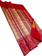 Exquisite Pink Kanjeevaram Handloom Pure Tissue Silk Saree - Luxurion World