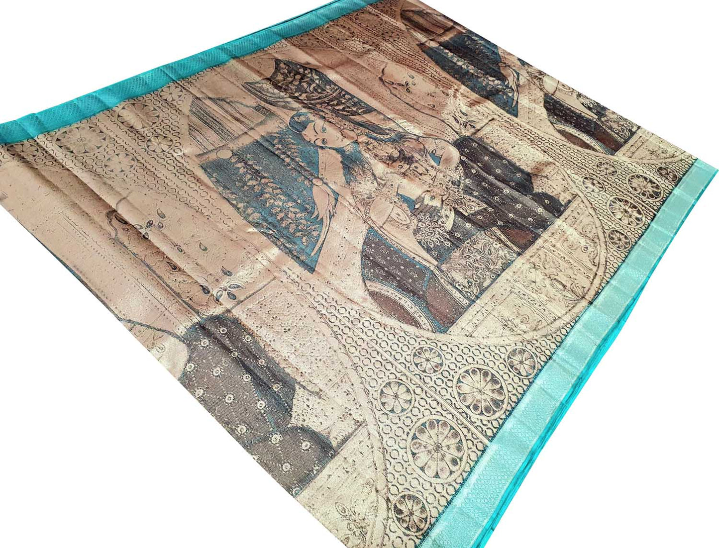 Blue And Pastel Kanjeevaram Handloom Pure Silk Saree - Luxurion World