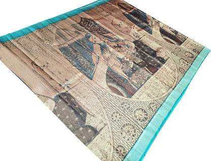 Blue And Pastel Kanjeevaram Handloom Pure Silk Saree - Luxurion World