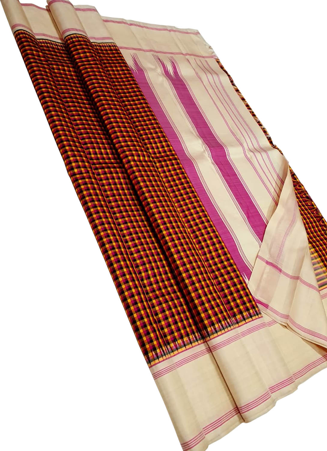 Multicolor Kanjeevaram Pure Silk Saree - Luxurion World