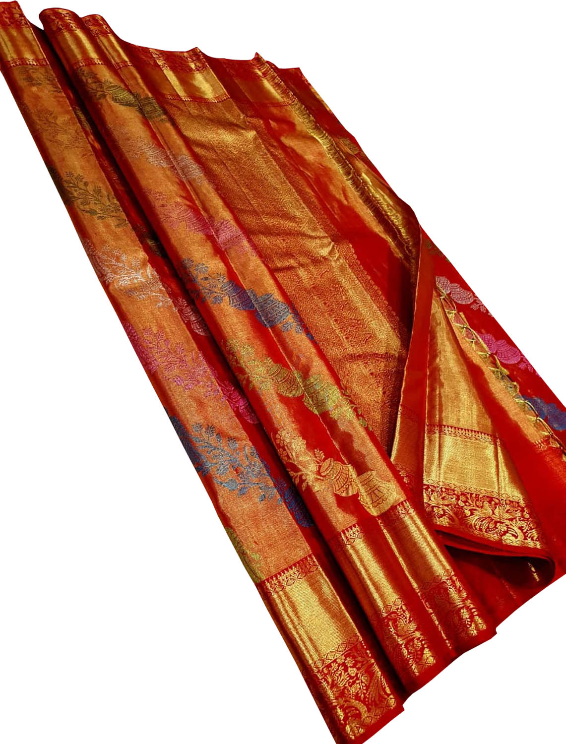 Exquisite Red Kanjeevaram Handloom Pure Silk Saree - Luxurion World