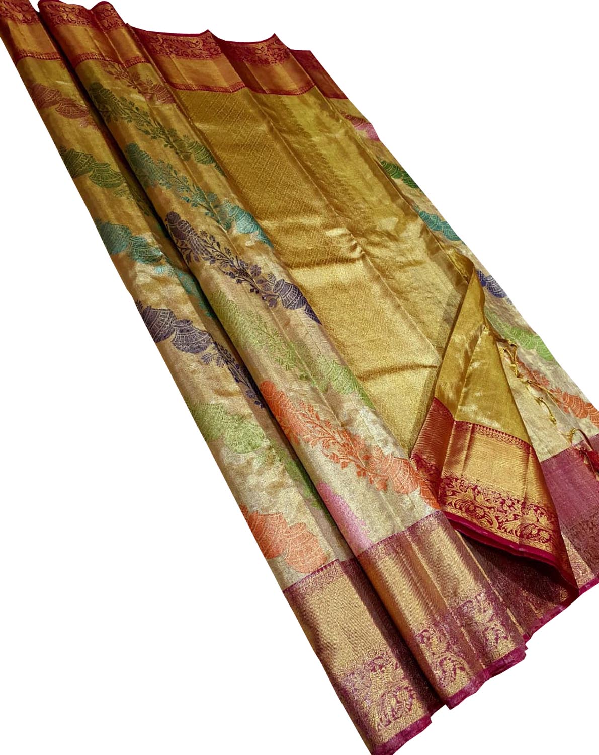 Exquisite Multicolor Kanjeevaram Handloom Pure Silk Saree - Luxurion World