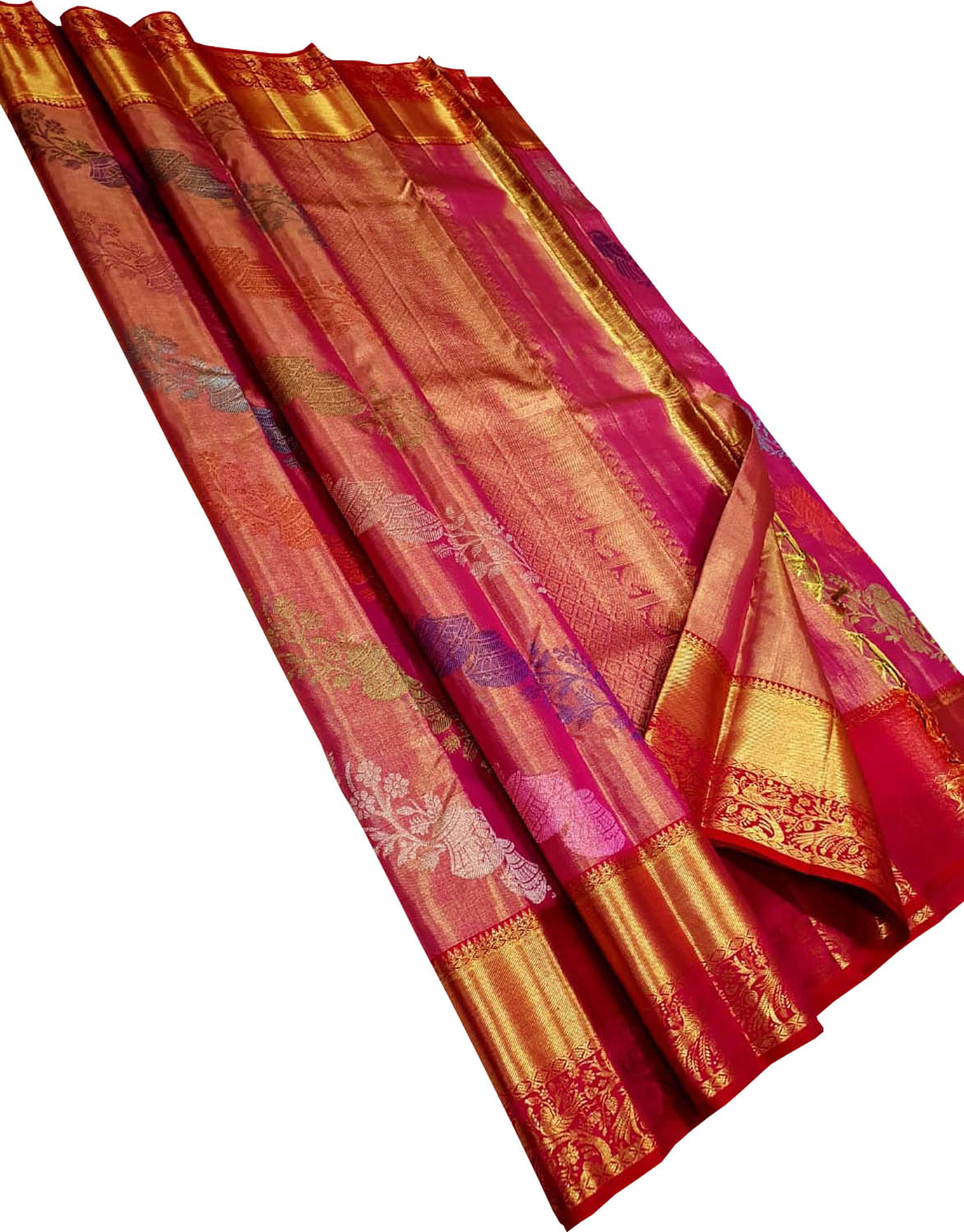 Exquisite Pink Kanjeevaram Handloom Pure Silk Saree - Luxurion World