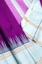 Pink Pure Kanjivaram Silk Korvai Handloom Saree - Luxurion World