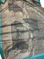 Elegant Grey Pure Tissue Silk Handloom Kanjeevaram Saree - Luxurion World