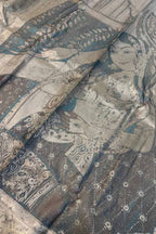 Elegant Grey Pure Tissue Silk Handloom Kanjeevaram Saree - Luxurion World
