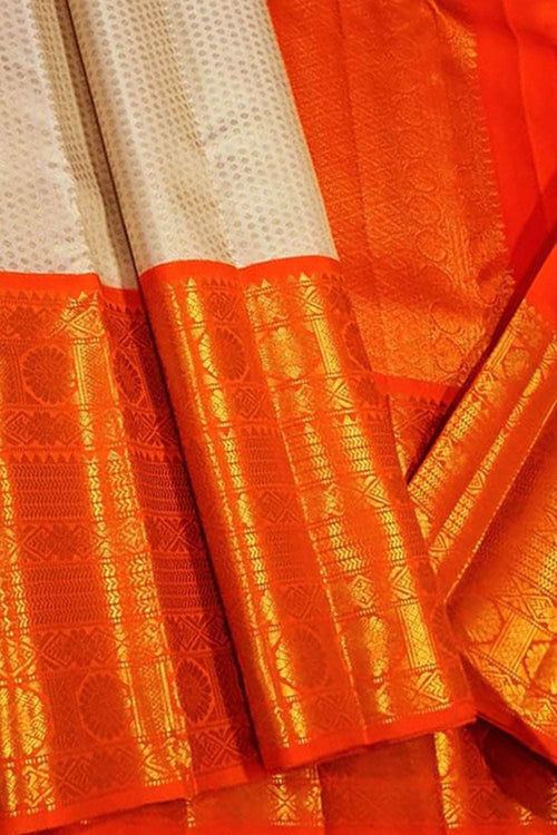Pastel Handloom Kanjeevaram Pure Silk Saree - Luxurion World