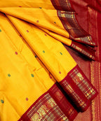 Yellow Handloom Kanjeevaram Pure Silk Saree