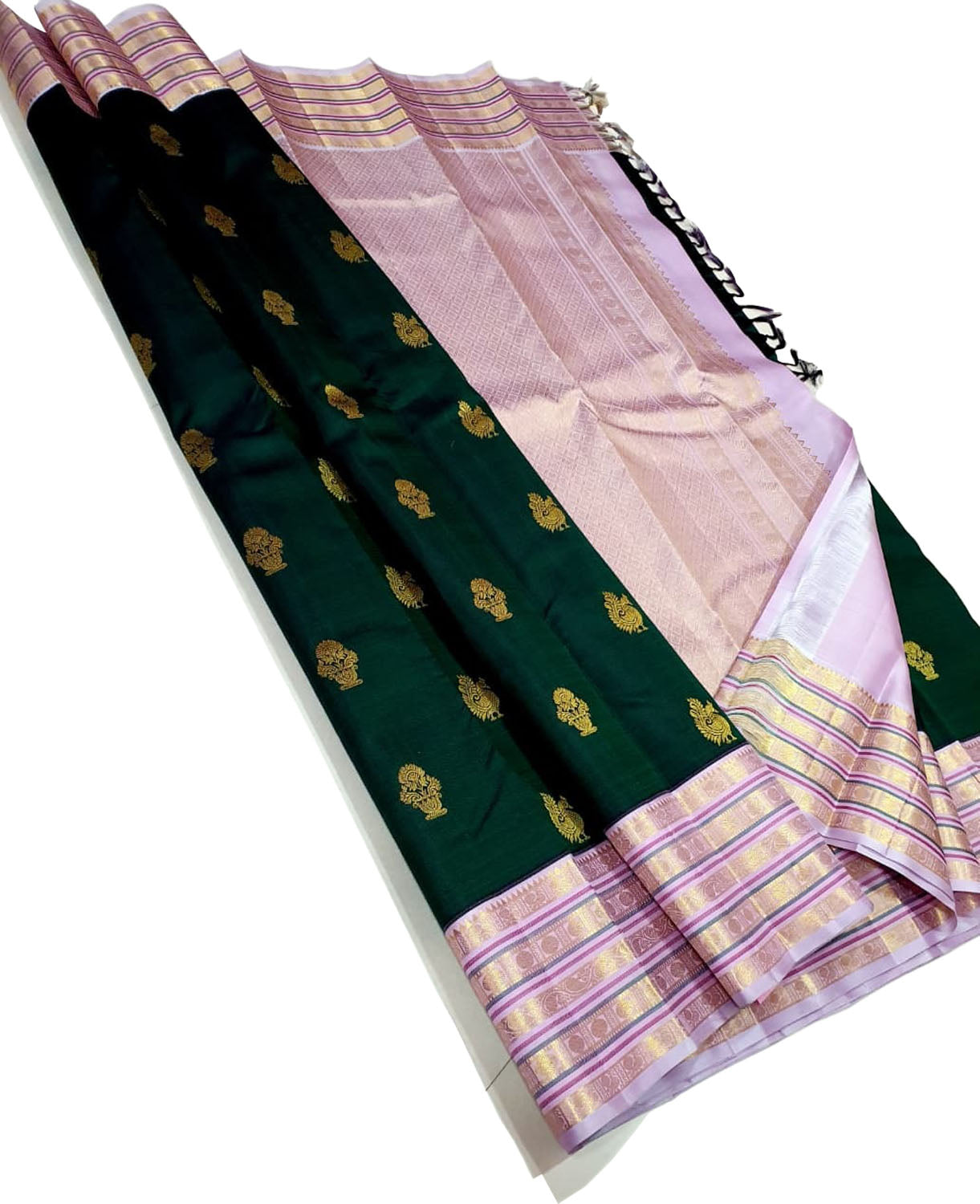 Green Handloom Kanjeevaram Pure Silk Saree