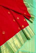 Red Handloom Kanjeevaram Pure Silk Saree