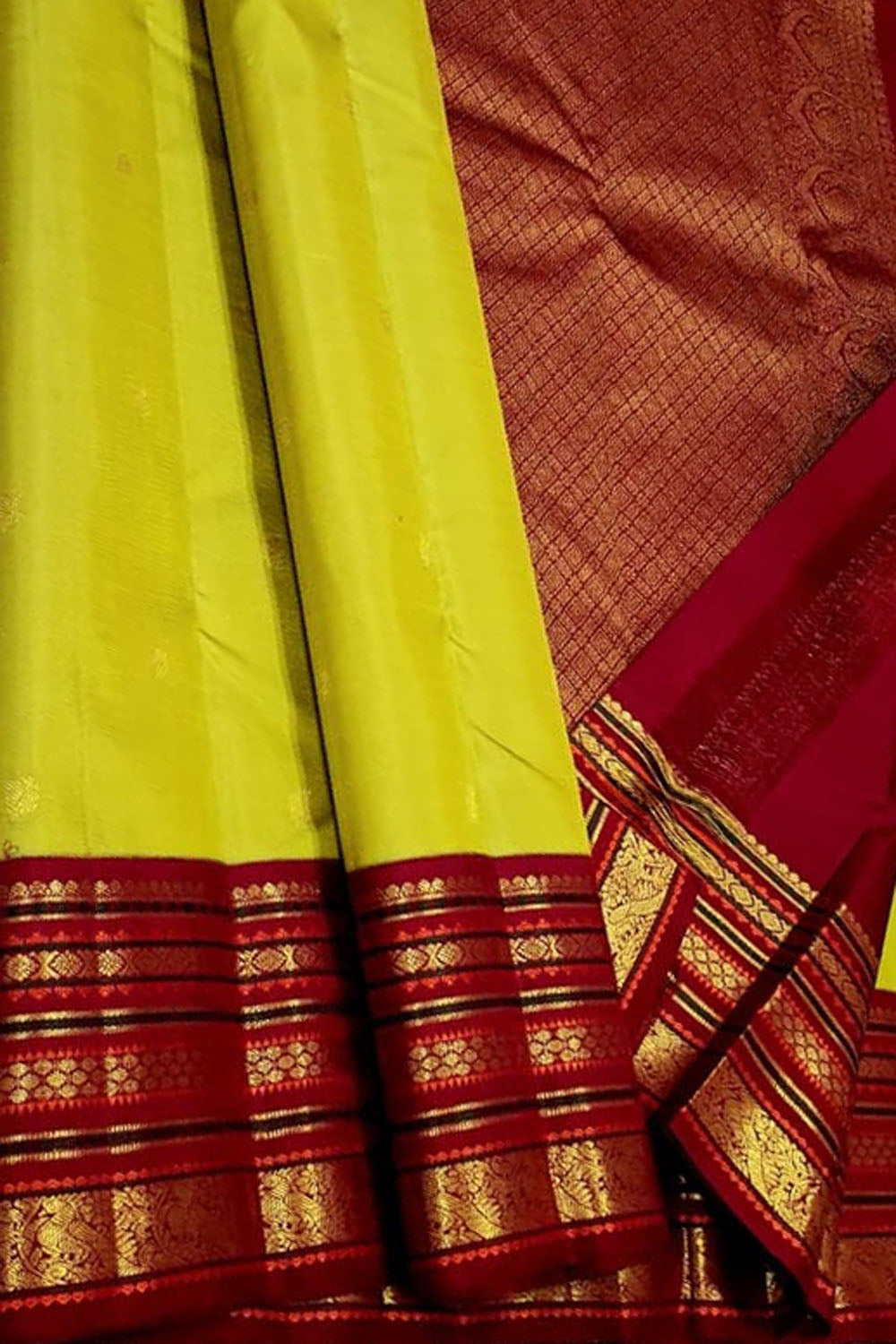 Green Handloom Kanjeevaram Pure Silk Saree