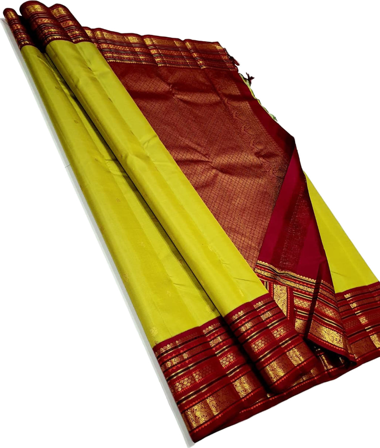 Green Handloom Kanjeevaram Pure Silk Saree