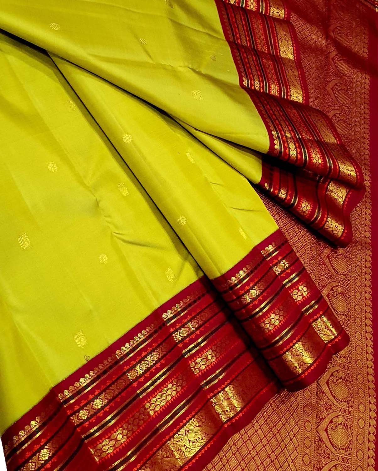 Green Handloom Kanjeevaram Pure Silk Saree