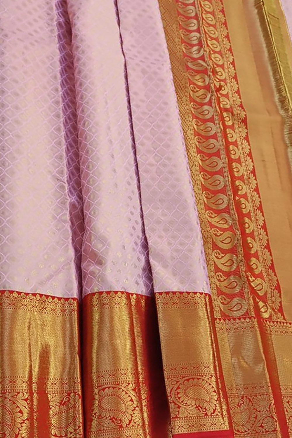 Pink Handloom Kanjeevaram Pure Silk Saree - Luxurion World