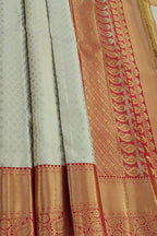 Pastel Handloom Kanjeevaram Pure Silk Saree - Luxurion World