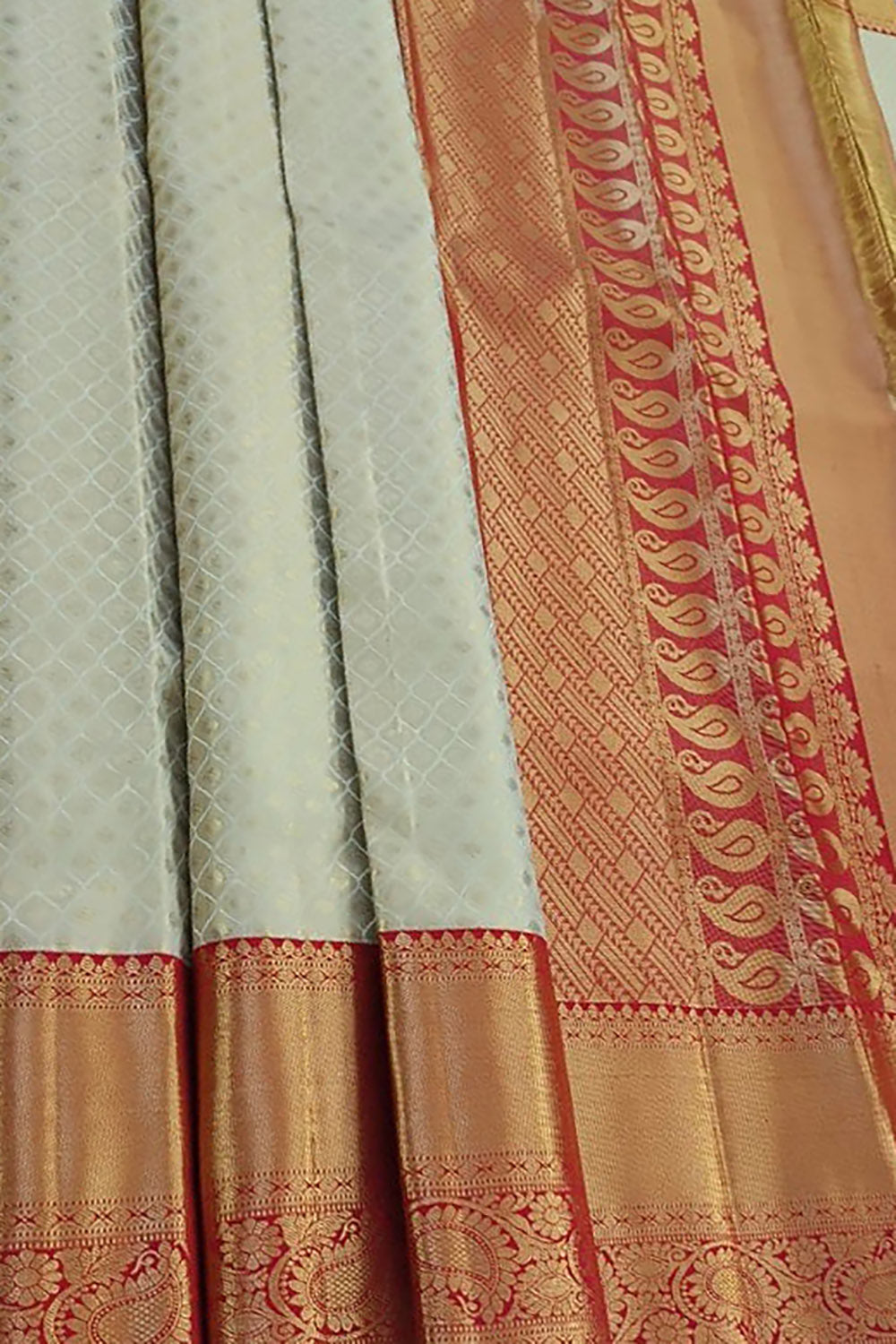 Pastel Handloom Kanjeevaram Pure Silk Saree - Luxurion World