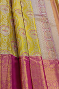 Golden Handloom Kanjeevaram Pure Silk Saree - Luxurion World