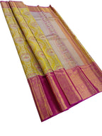 Golden Handloom Kanjeevaram Pure Silk Saree - Luxurion World