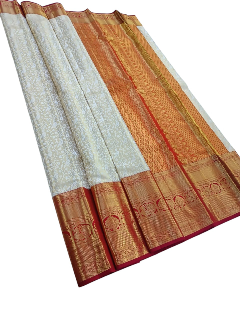 Pastel Handloom Kanjeevaram Pure Silk Saree - Luxurion World
