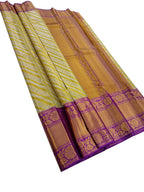 Golden Handloom Kanjeevaram Pure Silk Saree - Luxurion World