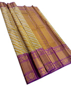 Golden Handloom Kanjeevaram Pure Silk Saree - Luxurion World