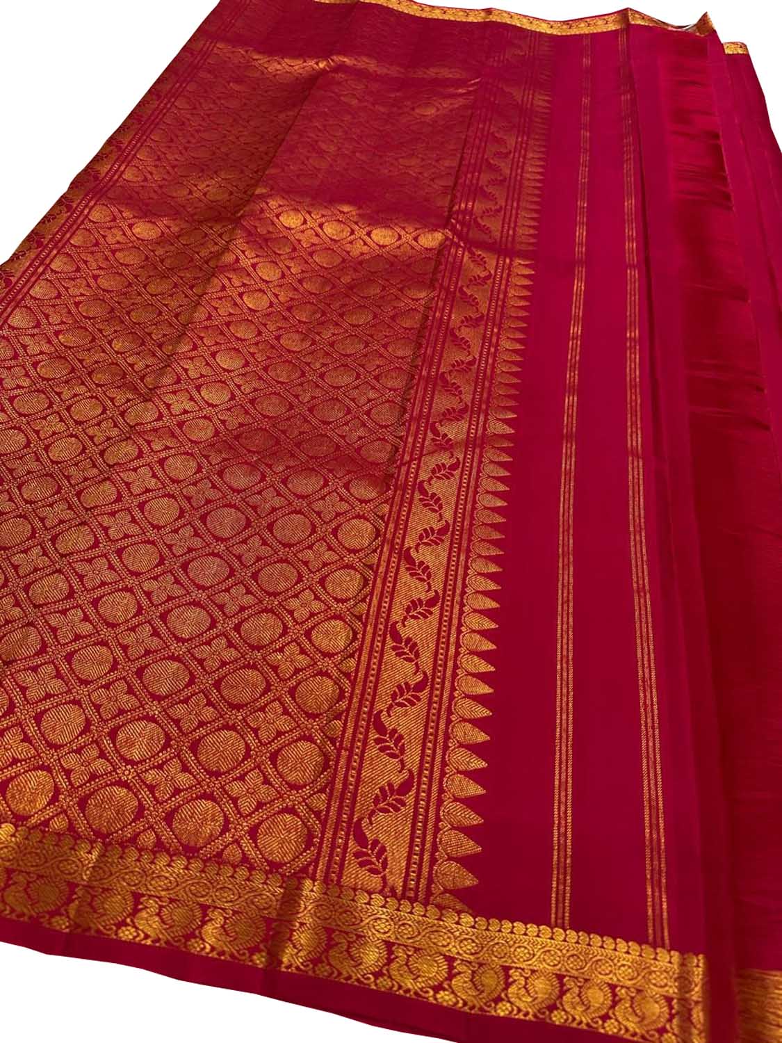 Pink Pure Silk Kanjeevaram Handloom Narrow Border Saree - Luxurion World