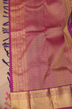 Blue Handloom Kanjeevaram Pure Silk Saree - Luxurion World