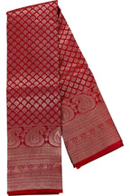 Red Kanjeevaram Handloom Pure Silk Saree - Luxurion World