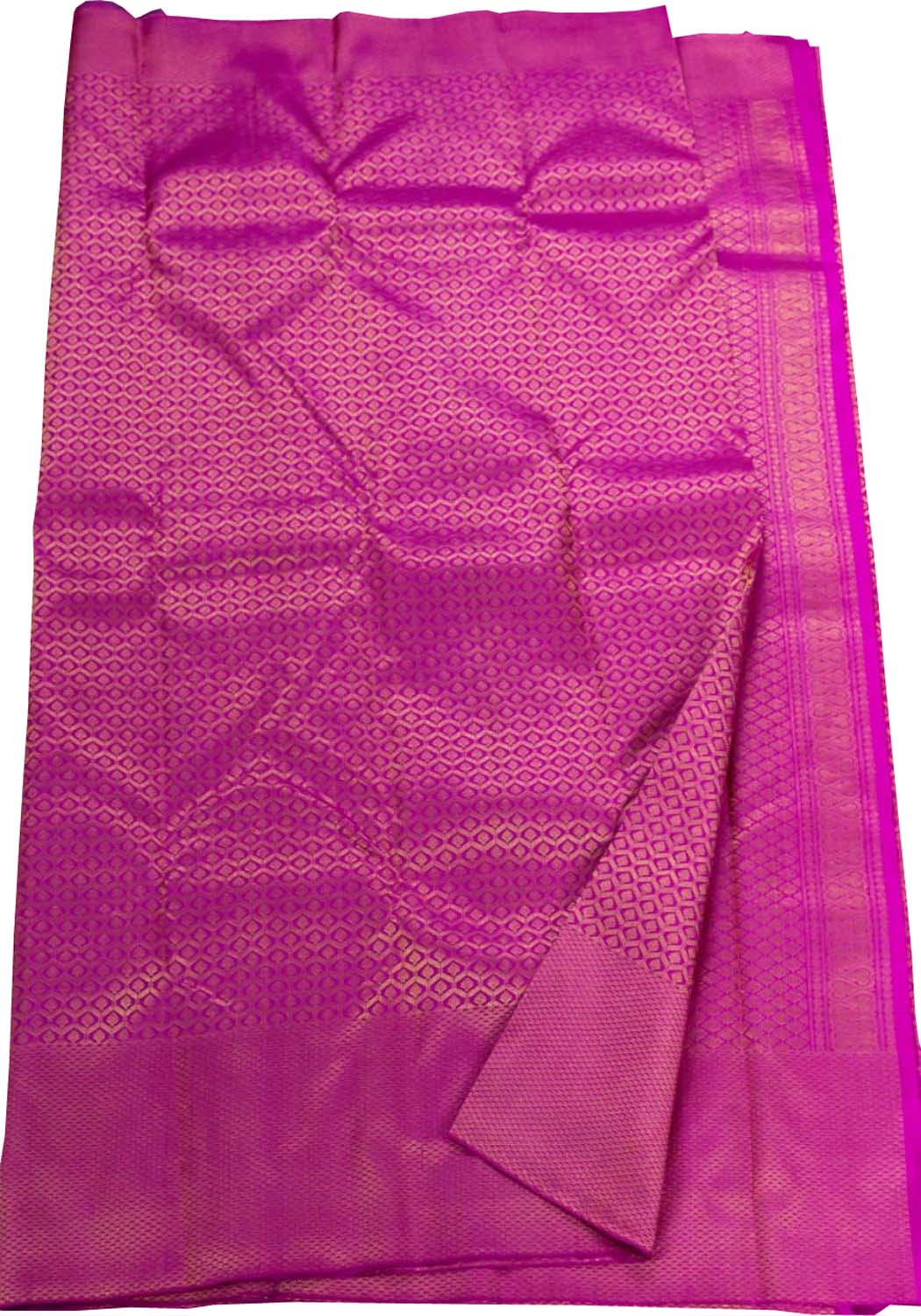 Pink Kanjeevaram Handloom Pure Silk Saree - Luxurion World
