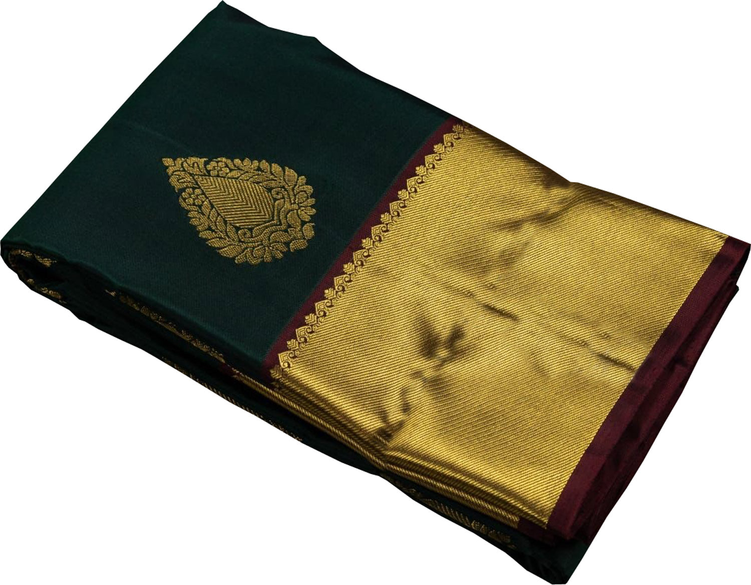 Exquisite Green Pure Kanjiwaram Pure Silk Woven Saree: A Timeless Elegance - Luxurion World